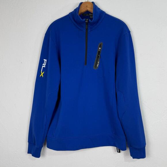 Ralph by Ralph Lauren Other - Ralph Lauren RLX Pullover Golf Performance‎ Pullover Sweater Men Large Blue Mock